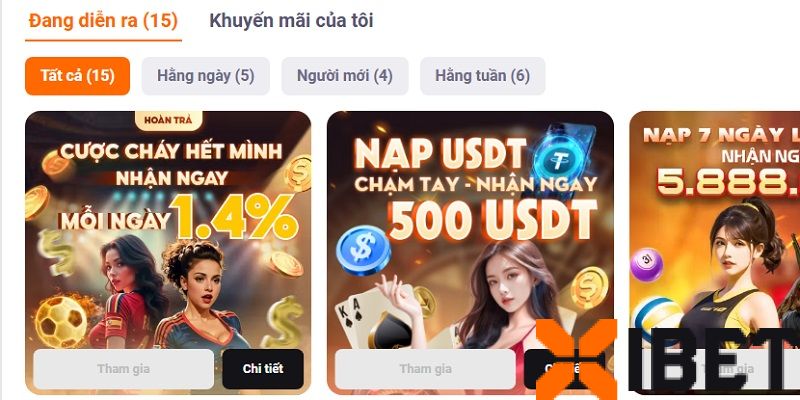 Chương trình khuyến mãi Xibet hấp dẫn cho tân thủ