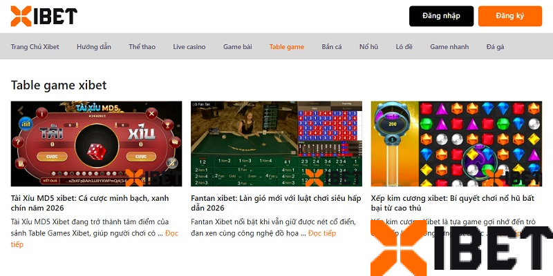 Table Game Xibet: Trải nghiệm kho game đánh bài xanh chín
